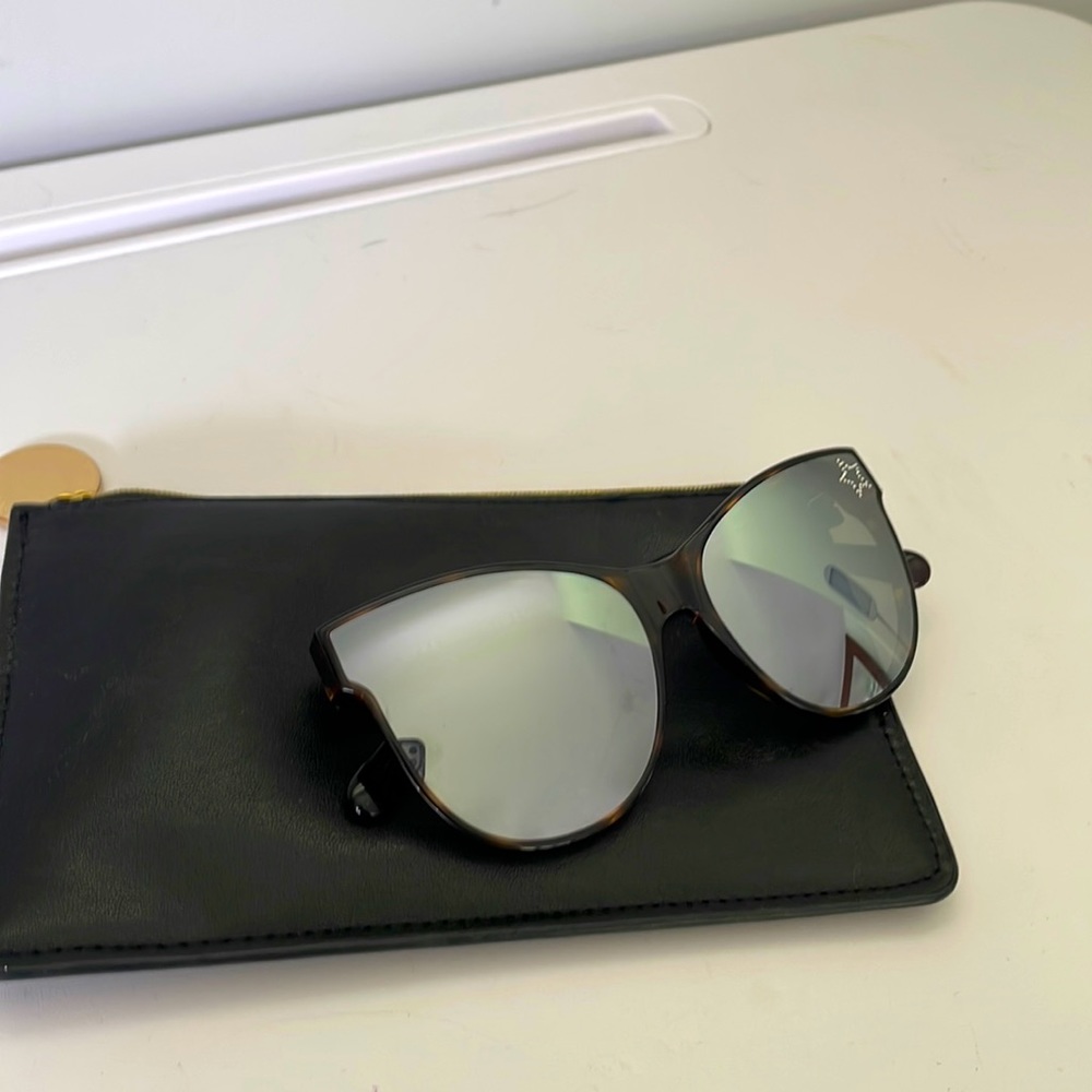 Stella McCarthy Mirrored cat eye sunglasses